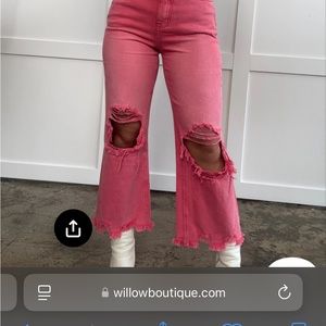 Cute pink jeans